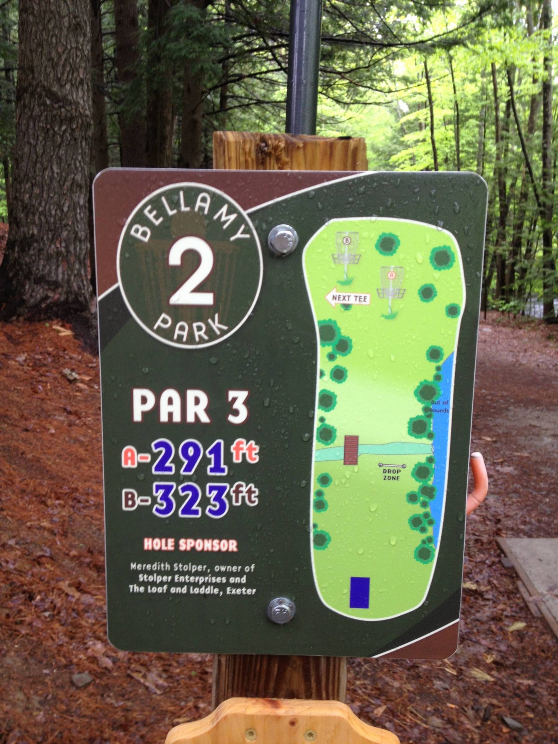 Hole 2 • Bellamy Park (Dover, NH) Disc Golf Courses Disc Golf Scene