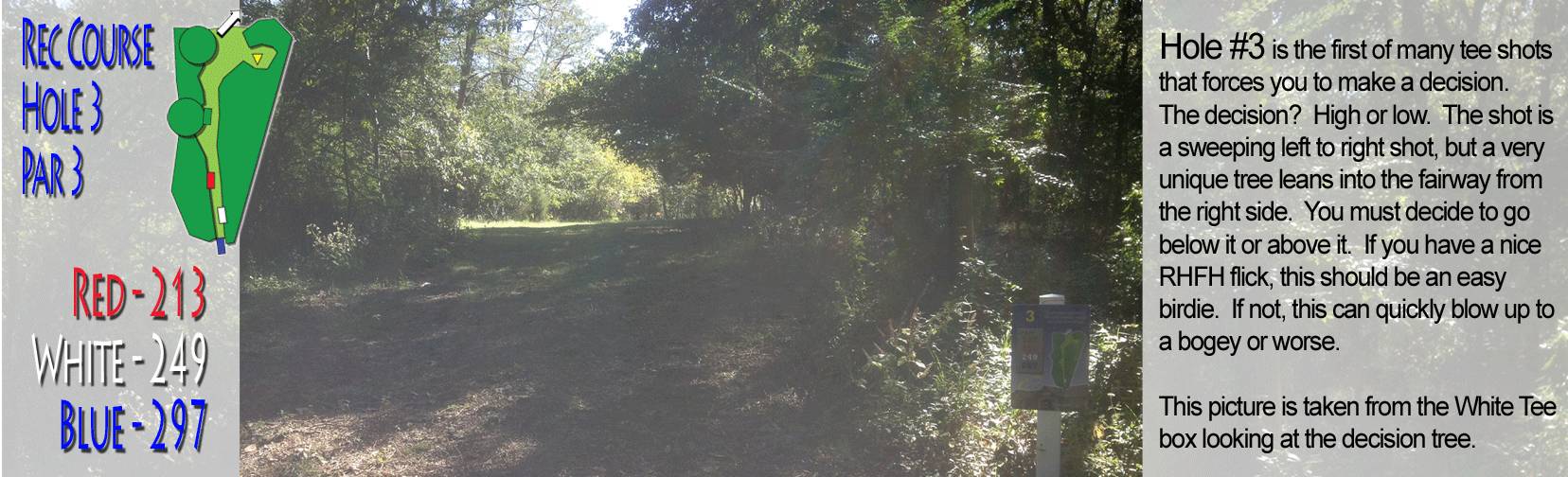 Hole 3 • Recreational / Disc Side of Heaven (Jonesboro, AR) Disc Golf