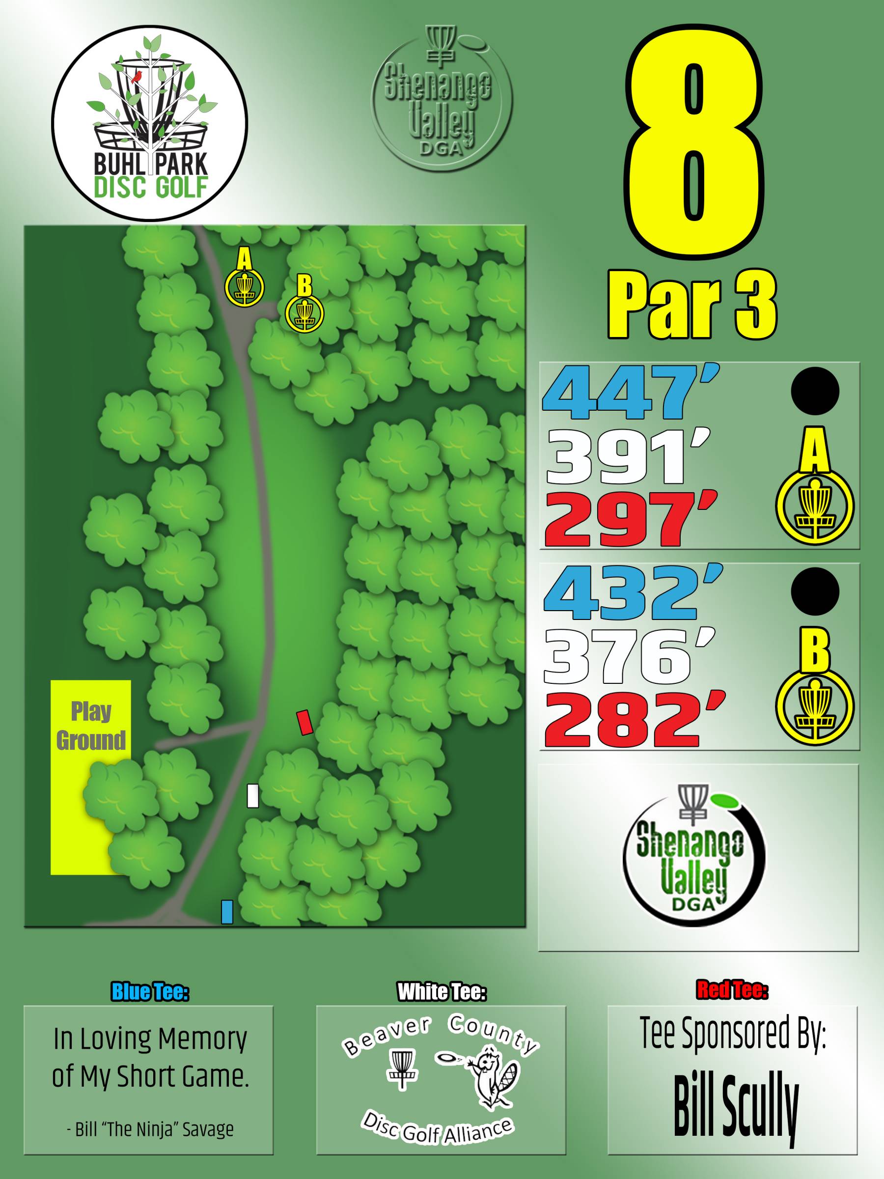 Hole 8 • Buhl Park (Hermitage, PA) Disc Golf Courses Disc Golf Scene