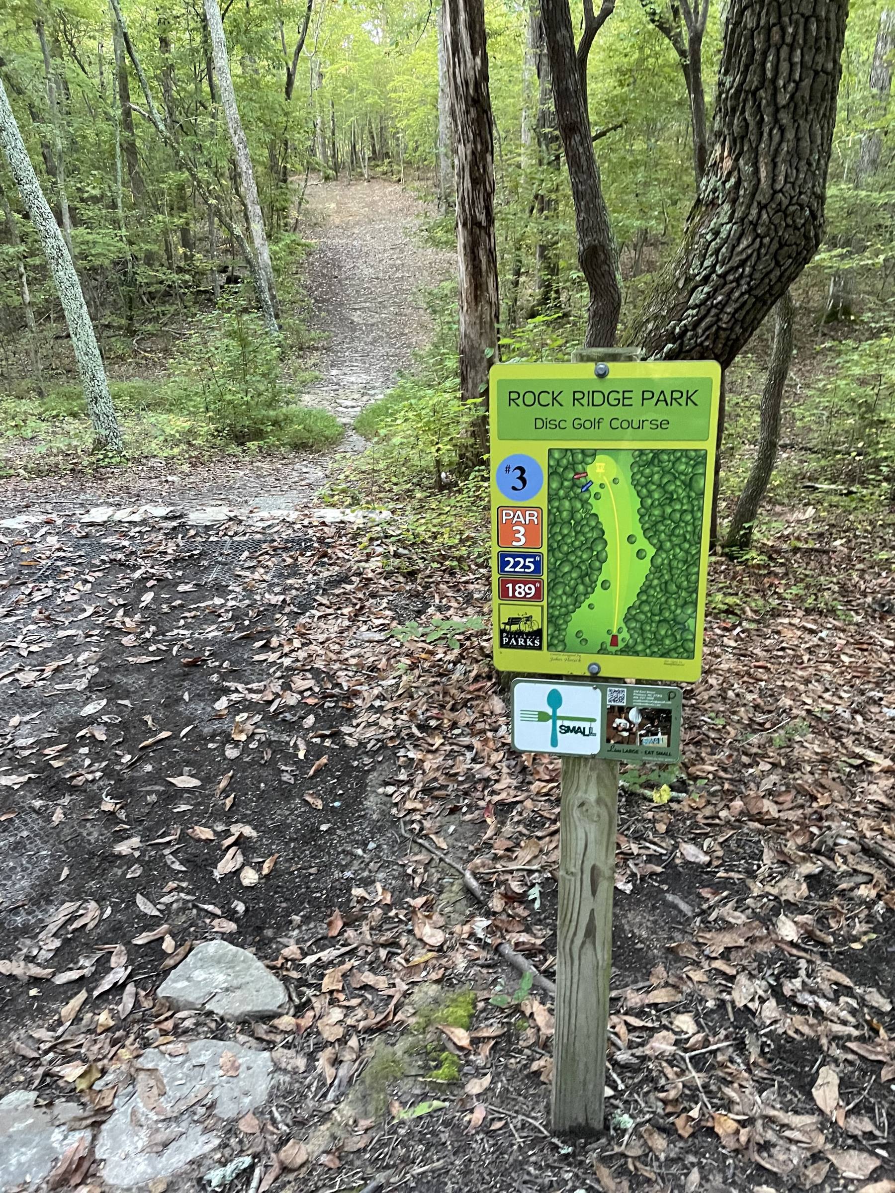 Hole 3 • Rock Ridge Park (Pittsboro, NC) Disc Golf Courses Disc