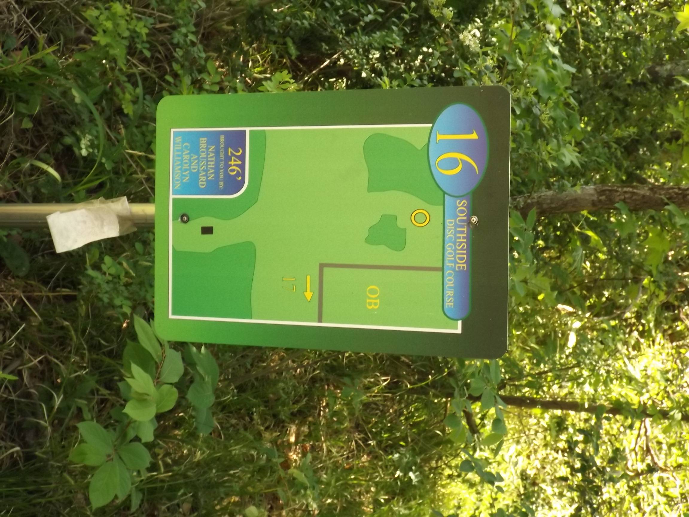 Hole 16 • Southside Park (Huntsville, AL) Disc Golf Courses Disc