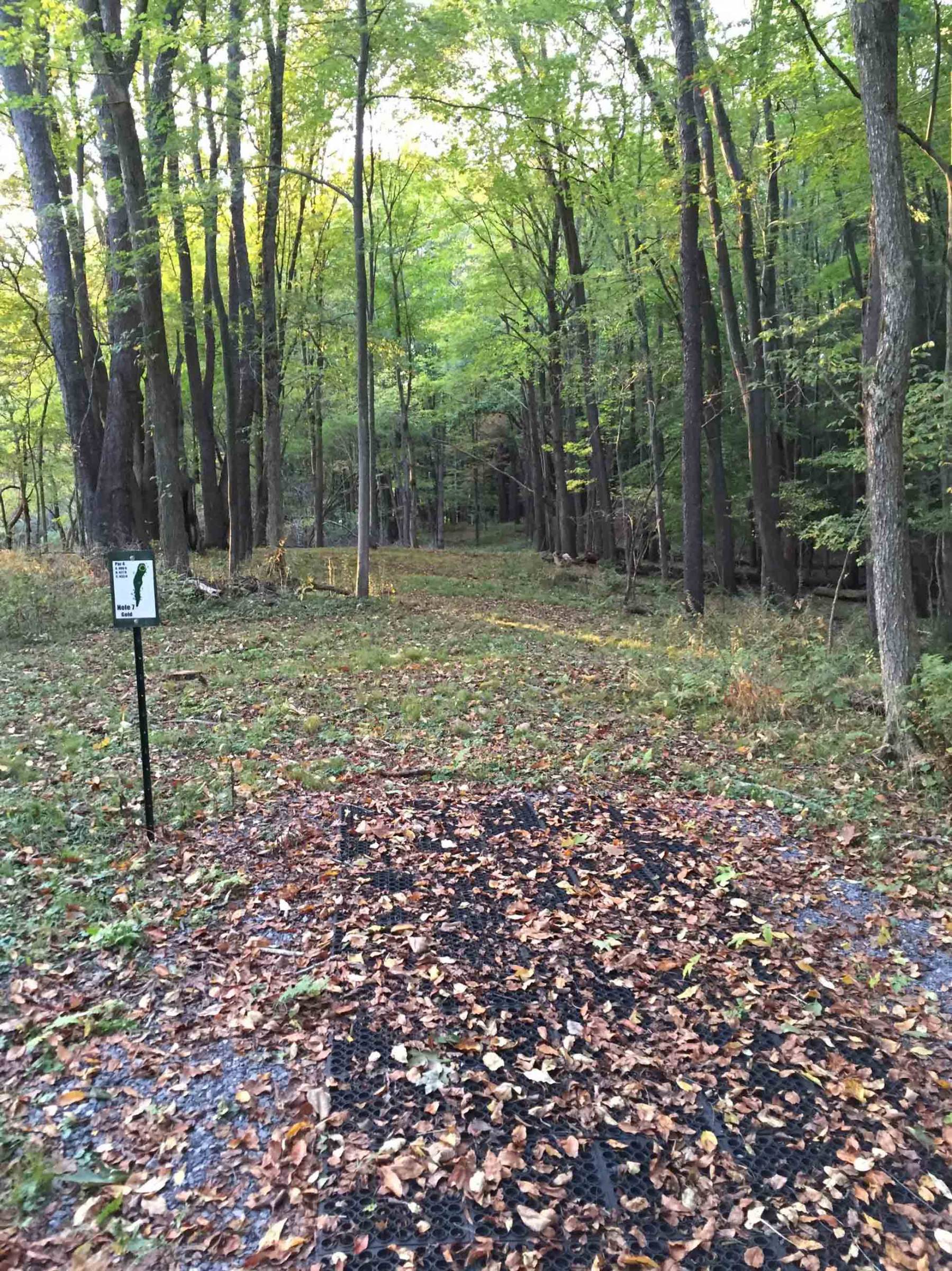 Hole 7 • Hunter Farm (Grove City, PA) Disc Golf Courses Disc Golf Scene