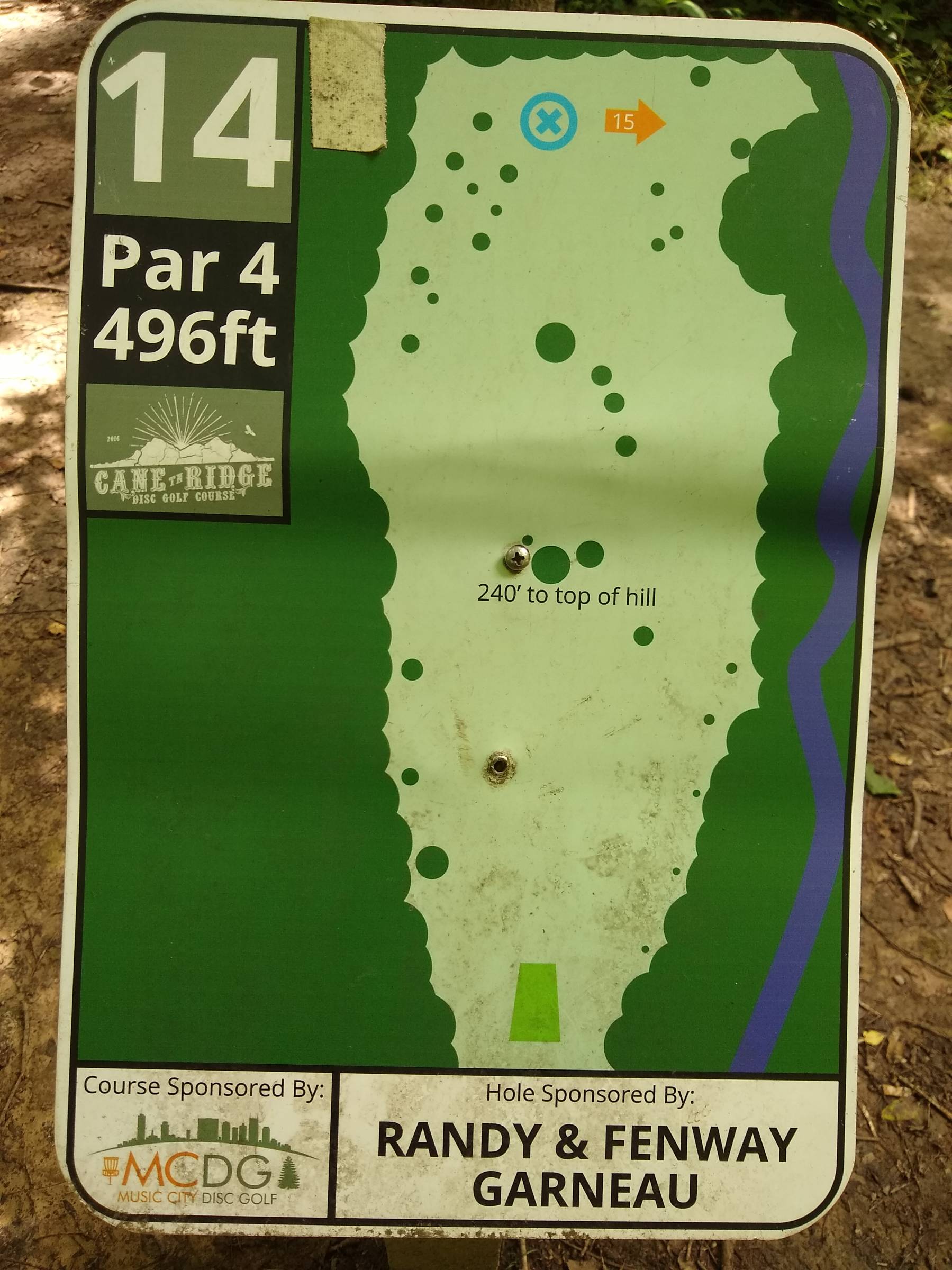 Hole 14 • Main course / Cane Ridge Park (Nashville, TN) Disc Golf