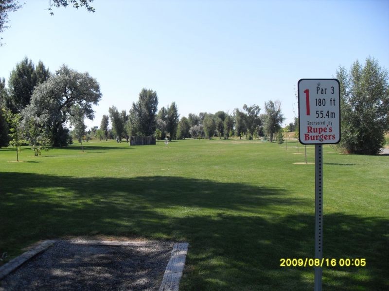 Hole 1 • Blackfoot DGC (Blackfoot, ID) Disc Golf Courses Disc Golf
