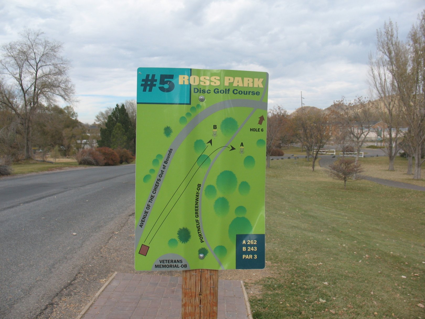 Hole 5 • Upper Ross Park (Pocatello, ID) Disc Golf Courses Disc