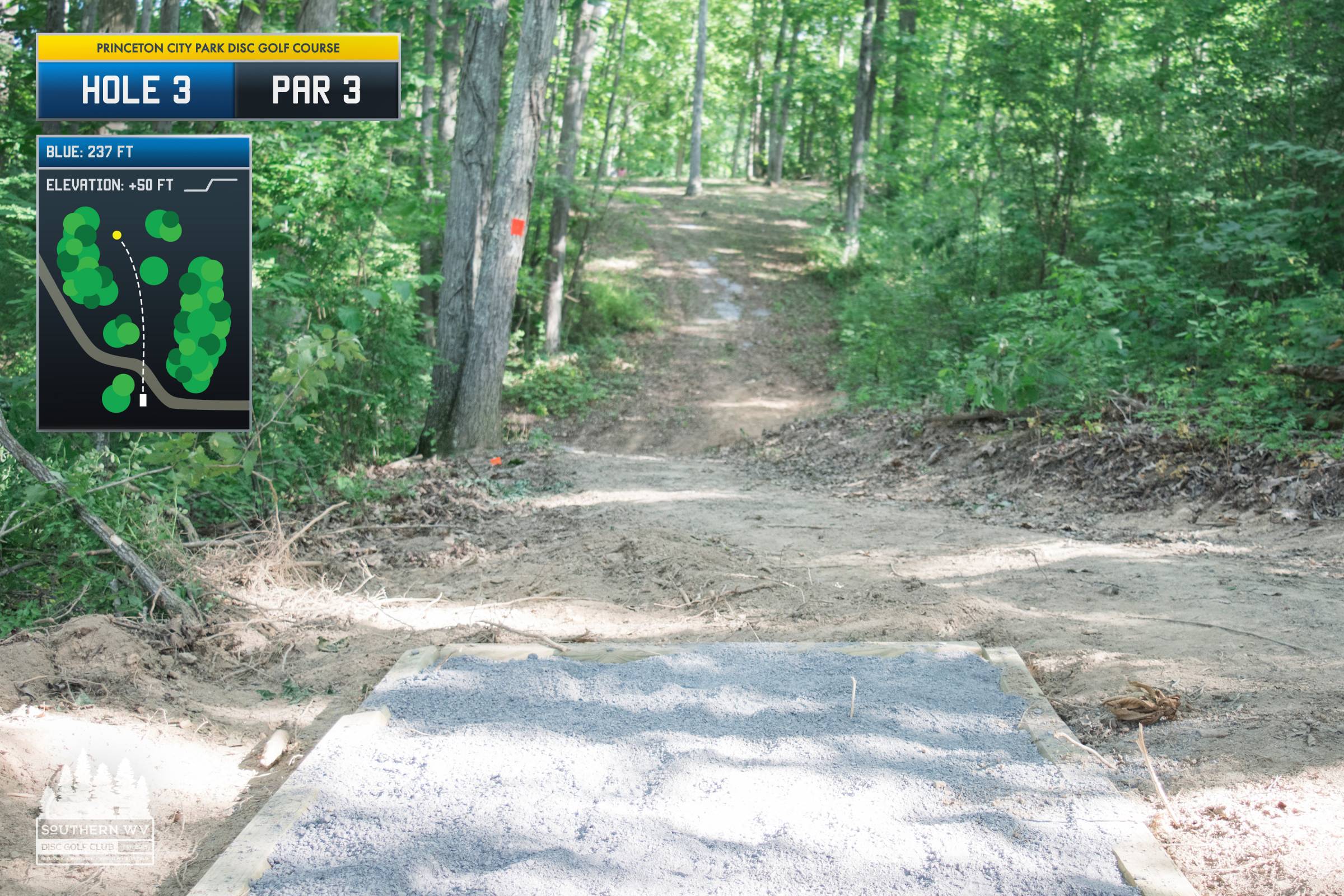 Hole 3 • Princeton City Park (Princeton, WV) Disc Golf Courses Disc