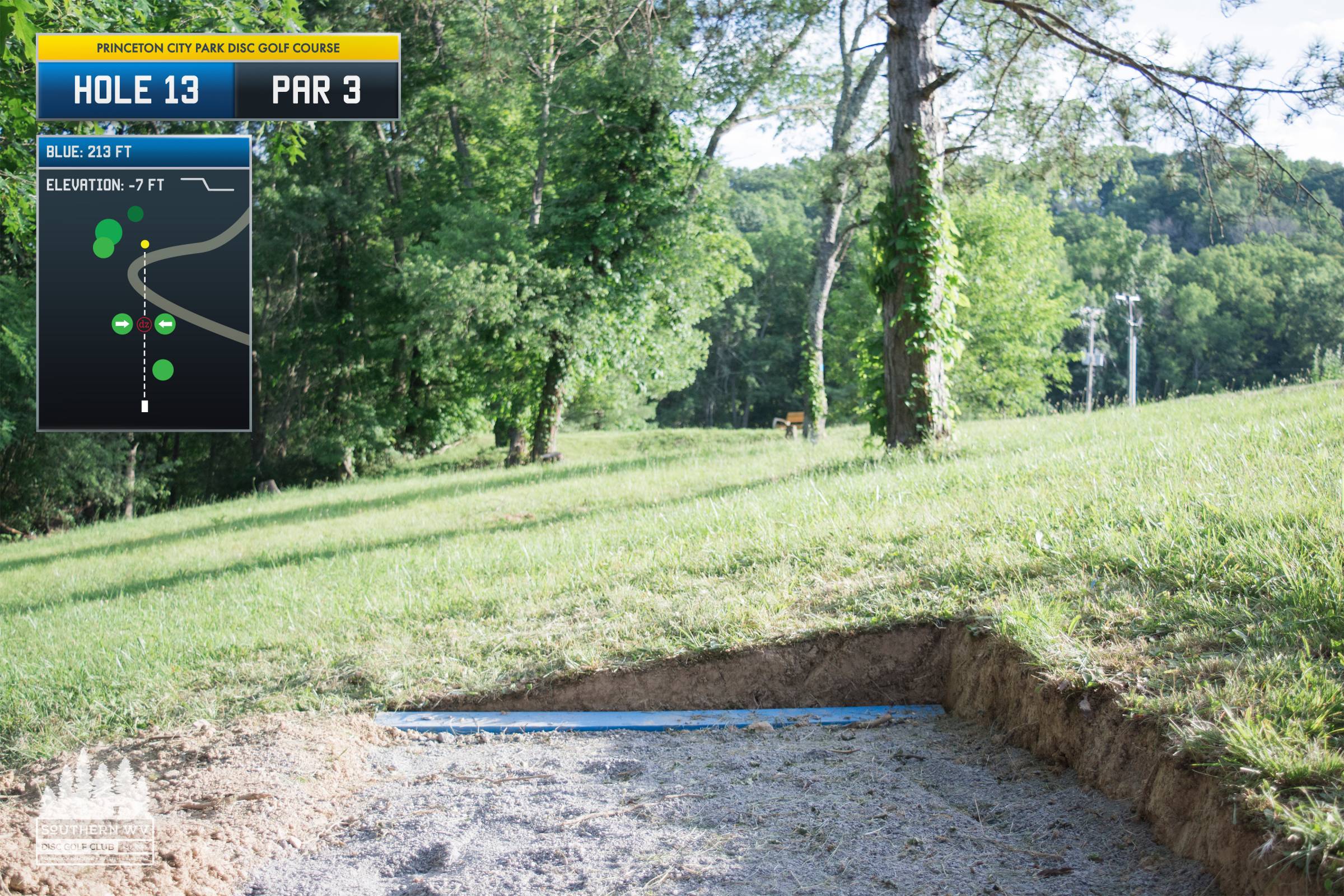 Hole 13 • Princeton City Park (Princeton, WV) Disc Golf Courses