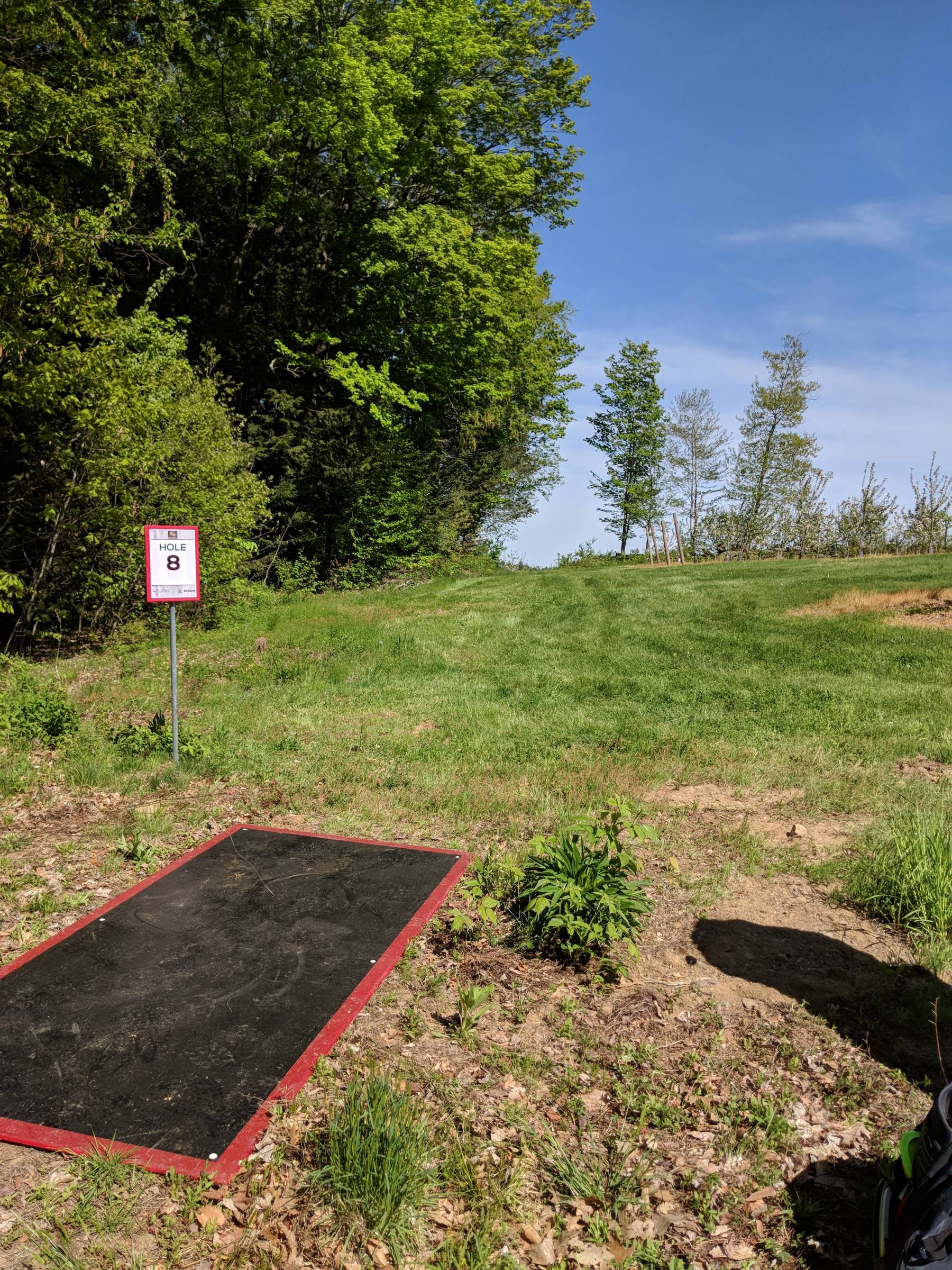Hole 8 • DeMeritt Hill Farm (Lee, NH) Disc Golf Courses Disc Golf Scene