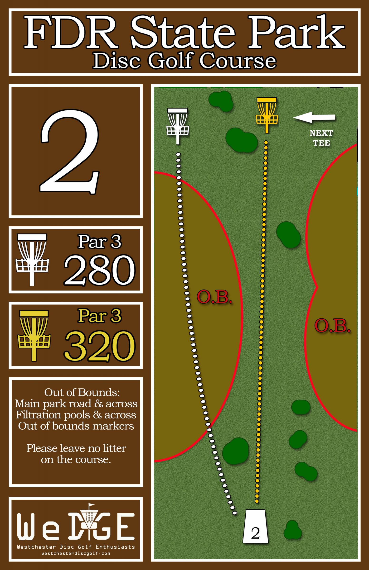 Hole 2 • FDR State Park (Yorktown Heights, NY) Disc Golf Courses