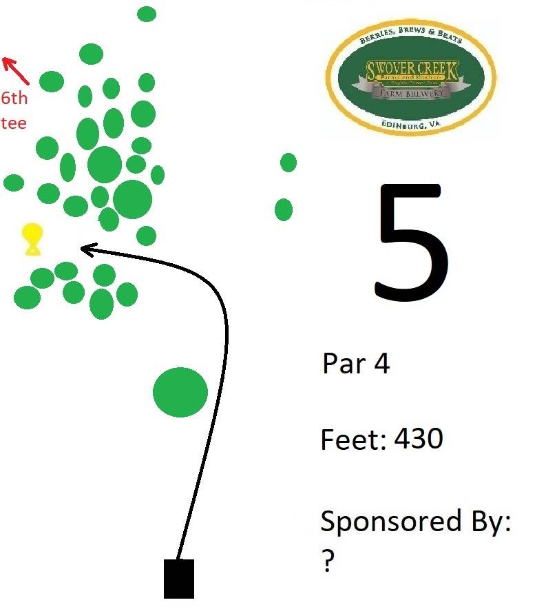 Hole 5 • Swover Creek Brewery (Edinburg, VA) Disc Golf Courses Disc