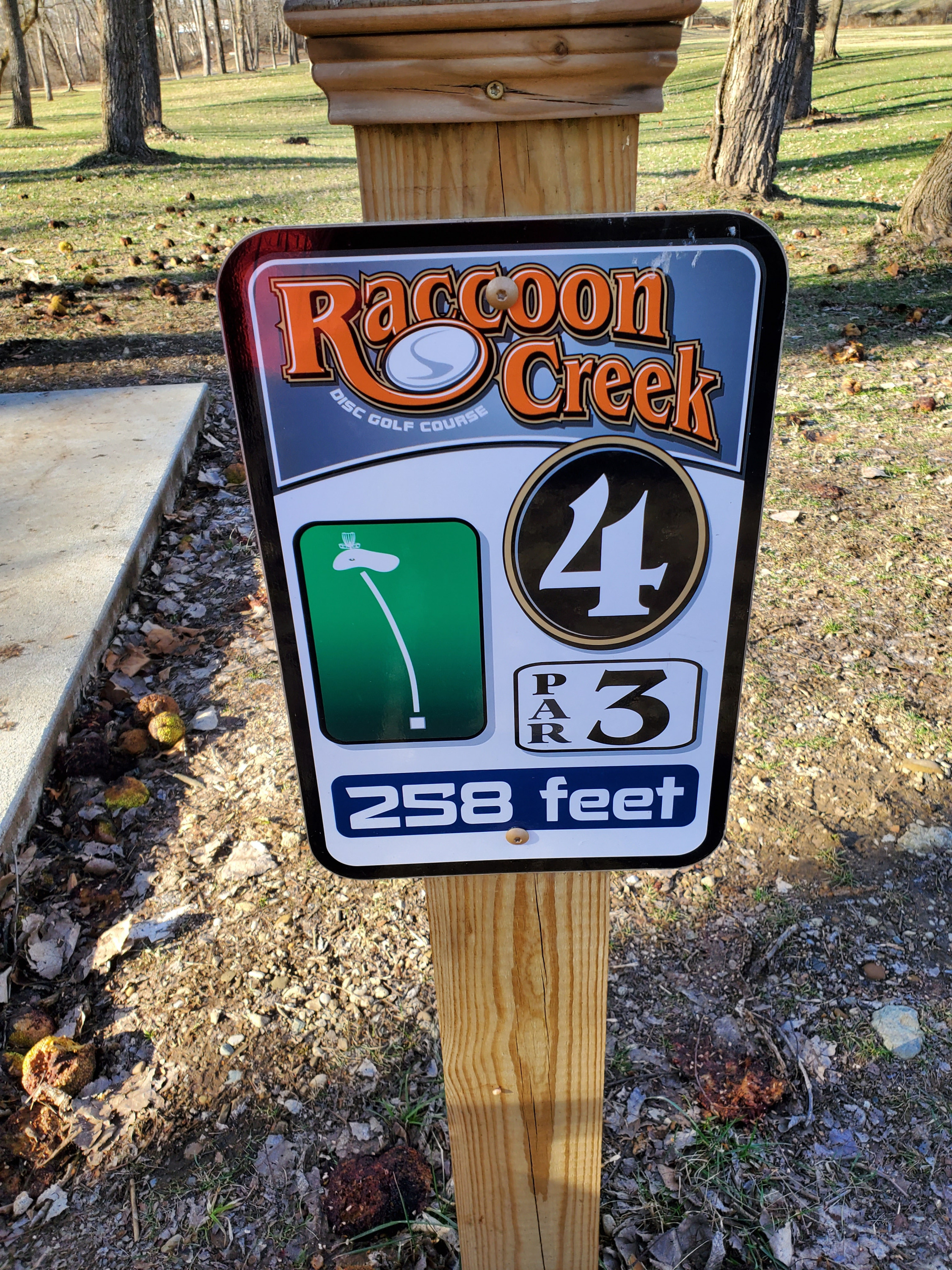 Hole 4 • Flory Park (Newark, OH) Disc Golf Courses Disc Golf Scene