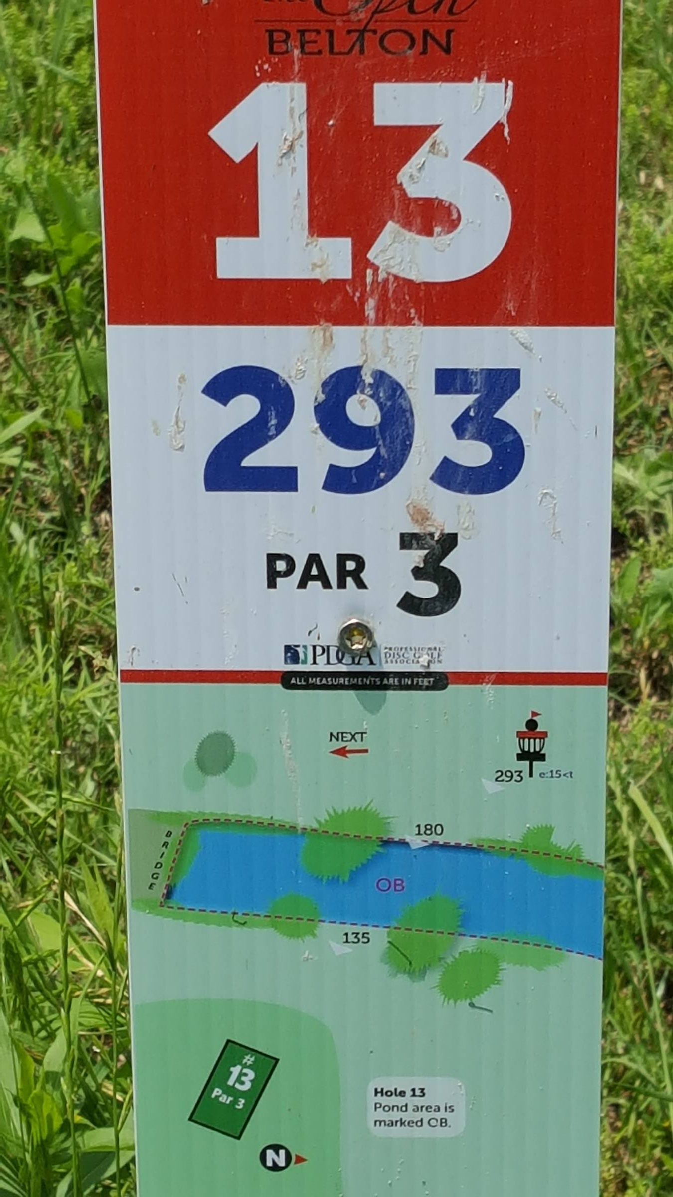 Hole 13 • Heritage Park Belton (Belton, TX) Disc Golf Courses Disc