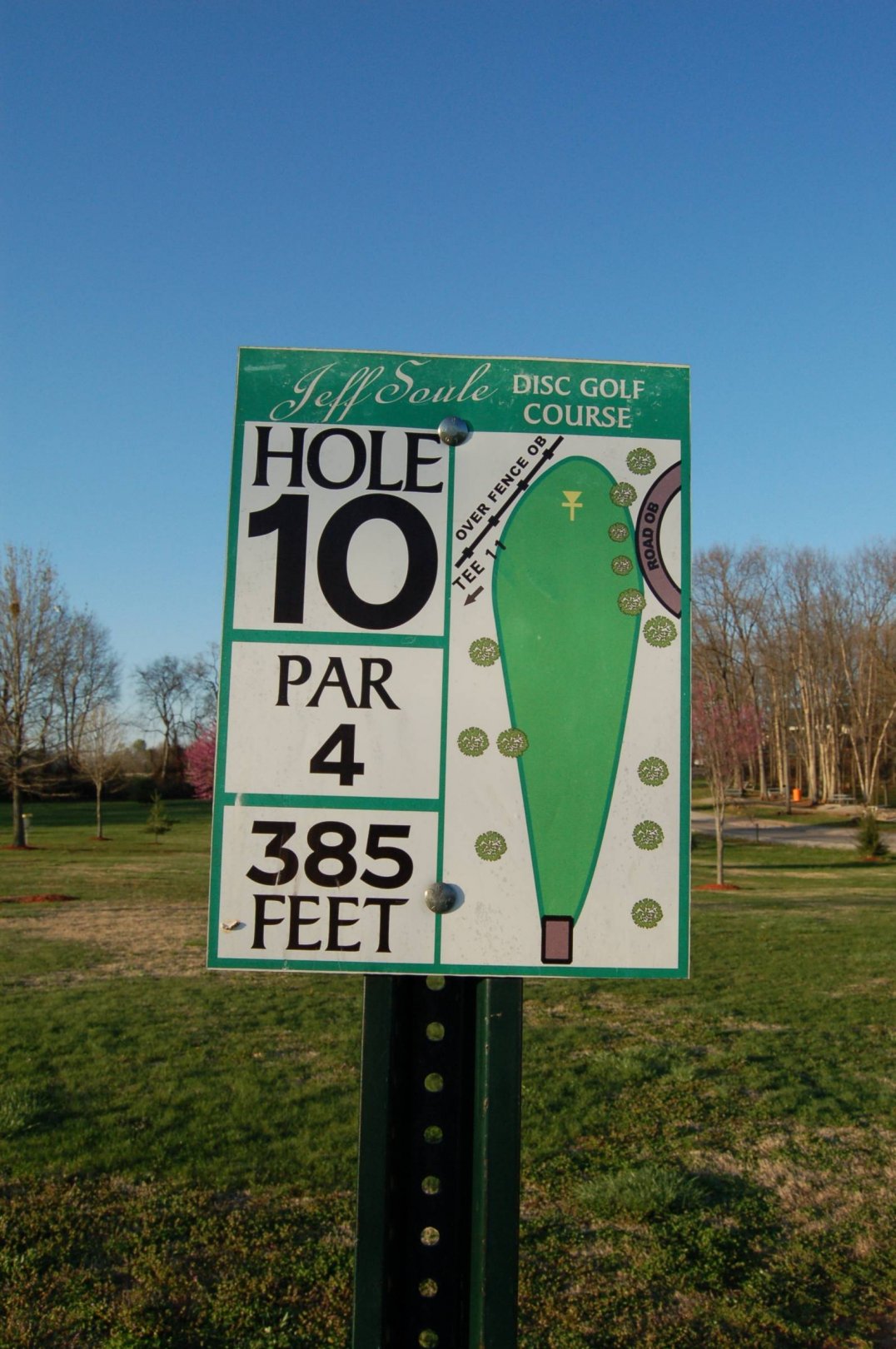 Hole 10 • Basil Griffin Park (Bowling Green, KY) Disc Golf Courses