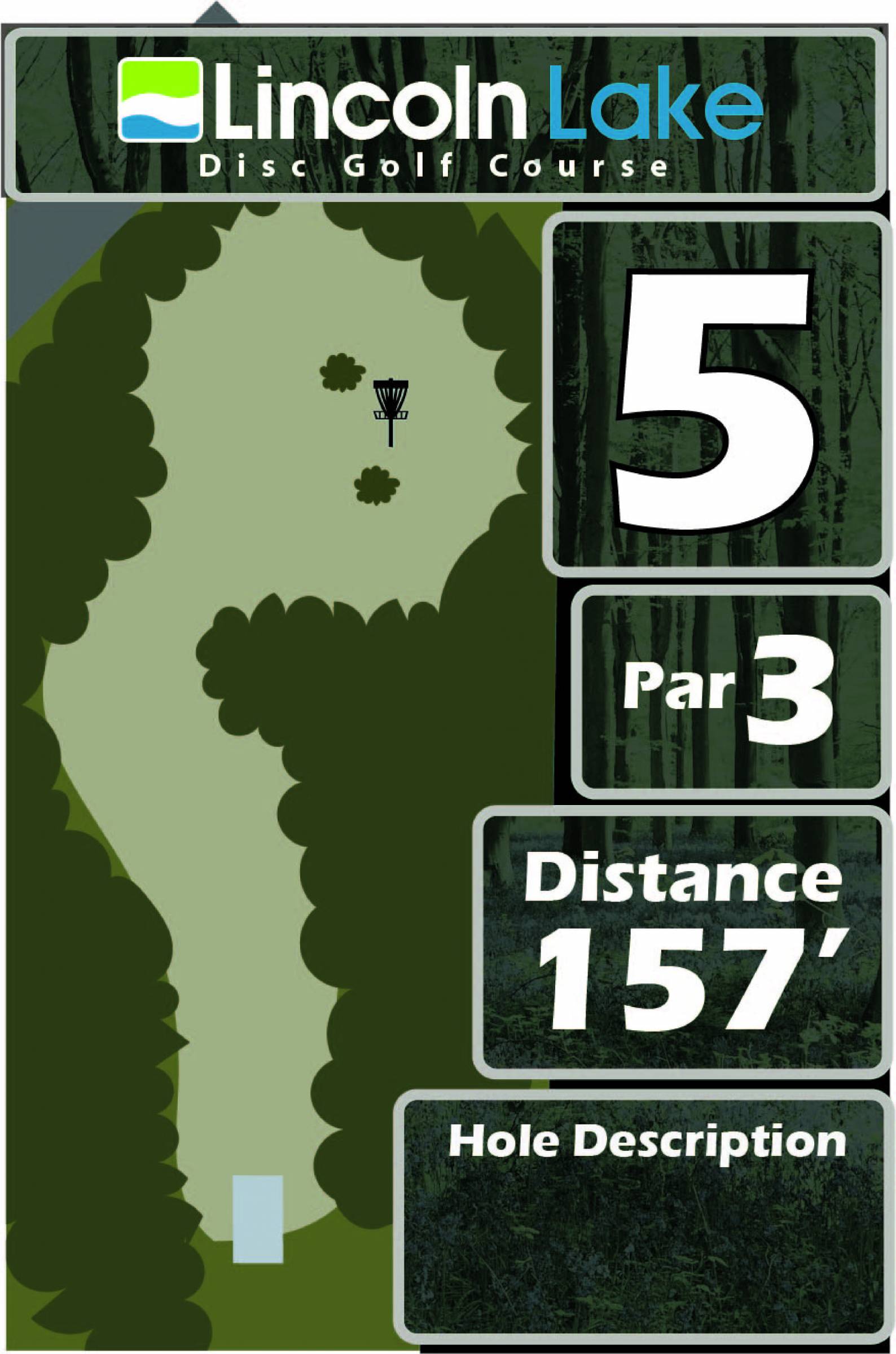 Hole 5 • Lincoln Lake Camp (Gowen, MI) Disc Golf Courses Disc Golf