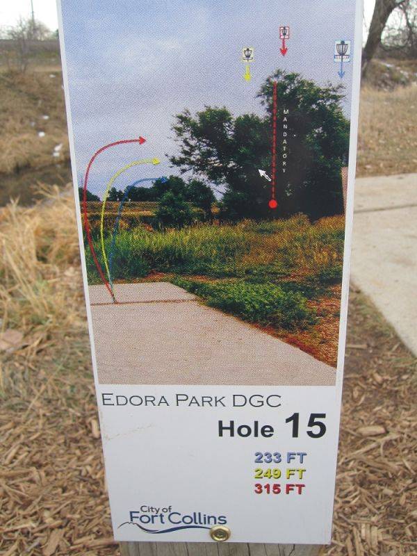 Hole 15 • Edora Park (Fort Collins, CO) Disc Golf Courses Disc Golf