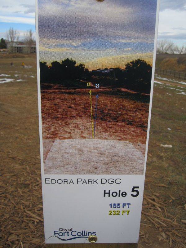 Hole 5 • Edora Park (Fort Collins, CO) Disc Golf Courses Disc Golf