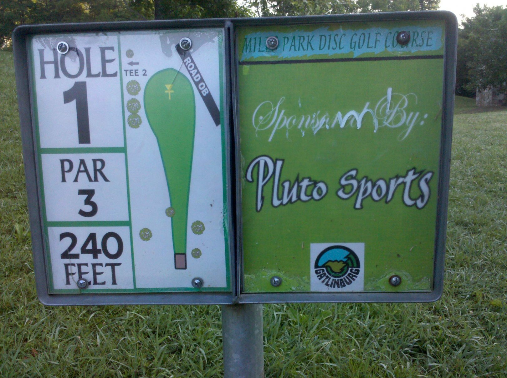 Hole 1 • Mills Park (Gatlinburg, TN) Disc Golf Courses Disc Golf Scene