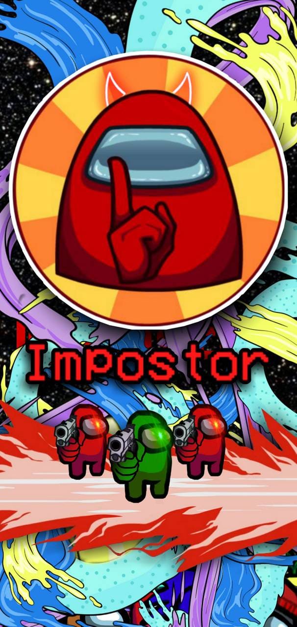 [40+] Hd Wallpaper Among Us Red Black Background