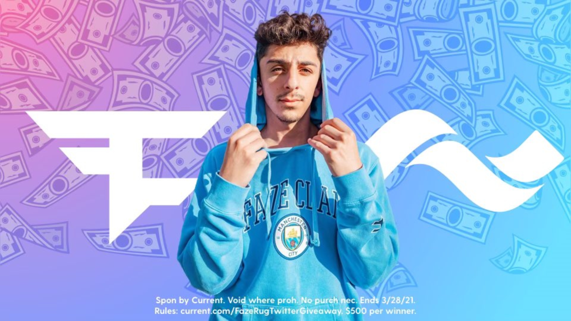 Download FaZe Rug Black And Blue Wallpaper