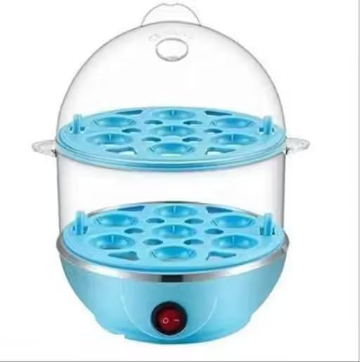 14-Egg Double Layer Electric Egg Boiler & Steamer – 350W Automatic Egg Cooker for Boiling, Poaching & Steaming – Fast & Efficient Kitchen Appliance Color Blue 14-Egg Double Layer Electric Egg Boiler & Steamer – 350W Automatic Egg Cooker for Boiling, Poaching & Steaming – Fast & Efficient Kitchen Appliance Color Blue