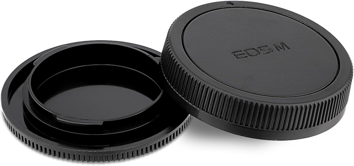 EF-M Mount Camera Body Cap and Rear Lens Cap Cover Kit for Canon EF-M Mirrorless Cameras,Camera Sensor Cap Plastic Lens Rear Covers,fits M5 M6,M200 Cameras and Lens EF-M 22mm f/2 STM etc EF-M Mount Camera Body Cap and Rear Lens Cap Cover Kit for Canon EF-M Mirrorless Cameras,Camera Sensor Cap Plastic Lens Rear Covers,fits M5 M6,M200 Cameras and Lens EF-M 22mm f/2 STM etc