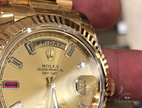 Rolex Day Date Ii President 41mm Ruby 64732 Mens Diamond Rolex Watch Collection Gold 18k
