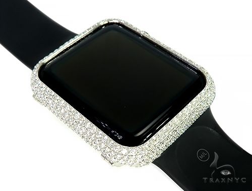 Apple Watch Diamond Case 56472 Mens Watch Accessories White Gold 10k Round Cut 5 76 Ct