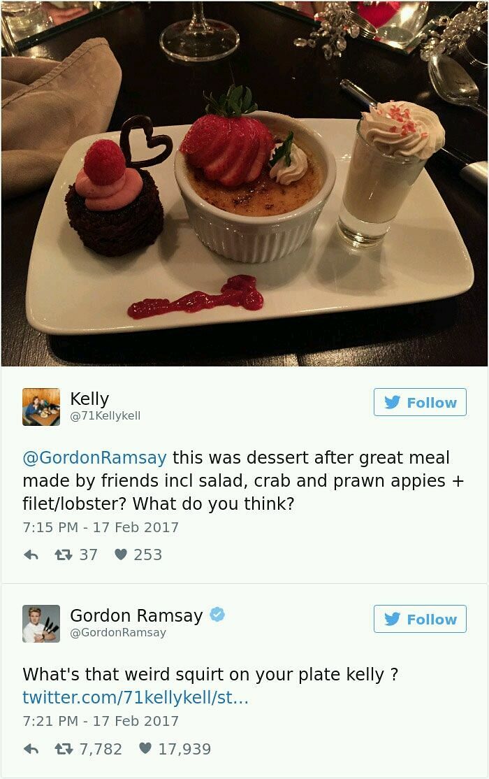 Gordon Ramsay Twitter Roasts People's Food & It's Hilarious