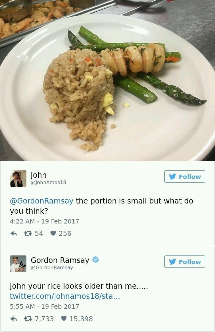 Gordon Ramsay Twitter Roasts People's Food & It's Hilarious