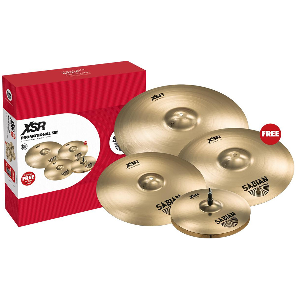 Sabian XSR Performance Cymbal Set Free 18″ Crash MuzikOne