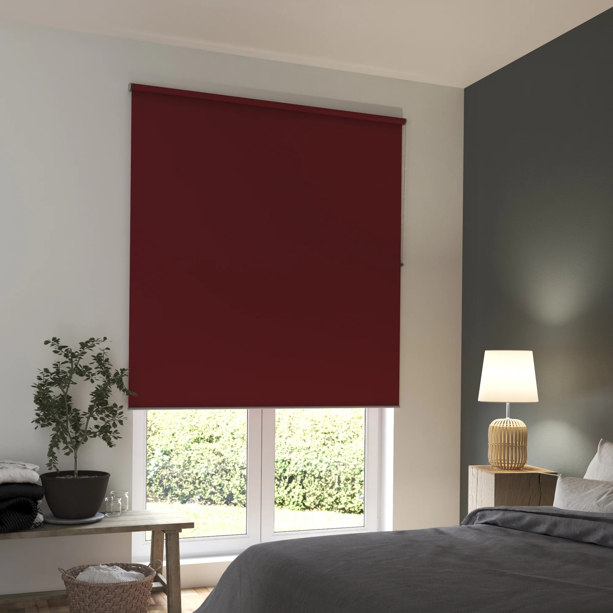 Store enrouleur occultant, rouge Tokyo, l.165 x H.250 cm Store enrouleur occultant, rouge Tokyo, l.165 x H.250 cm