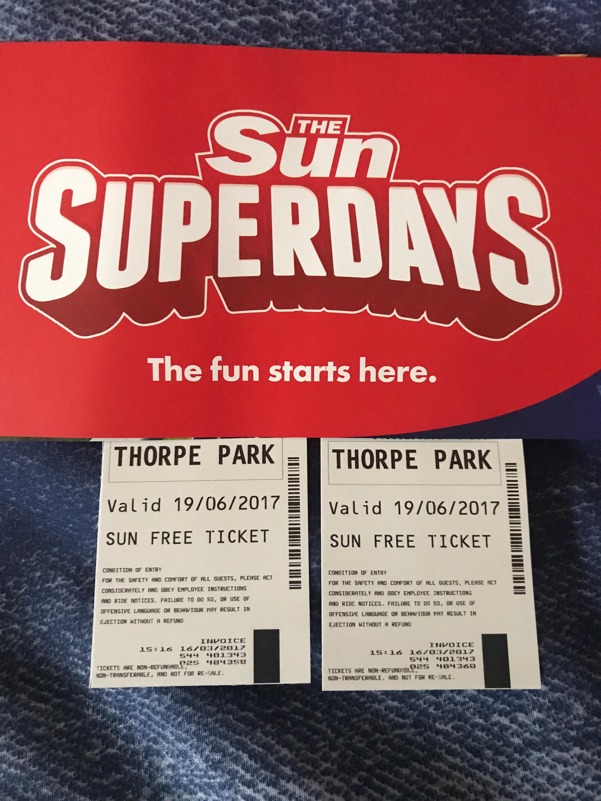 Tickets Thorpe Park in BS23Mare für 30,00 £ zum Verkauf Shpock DE