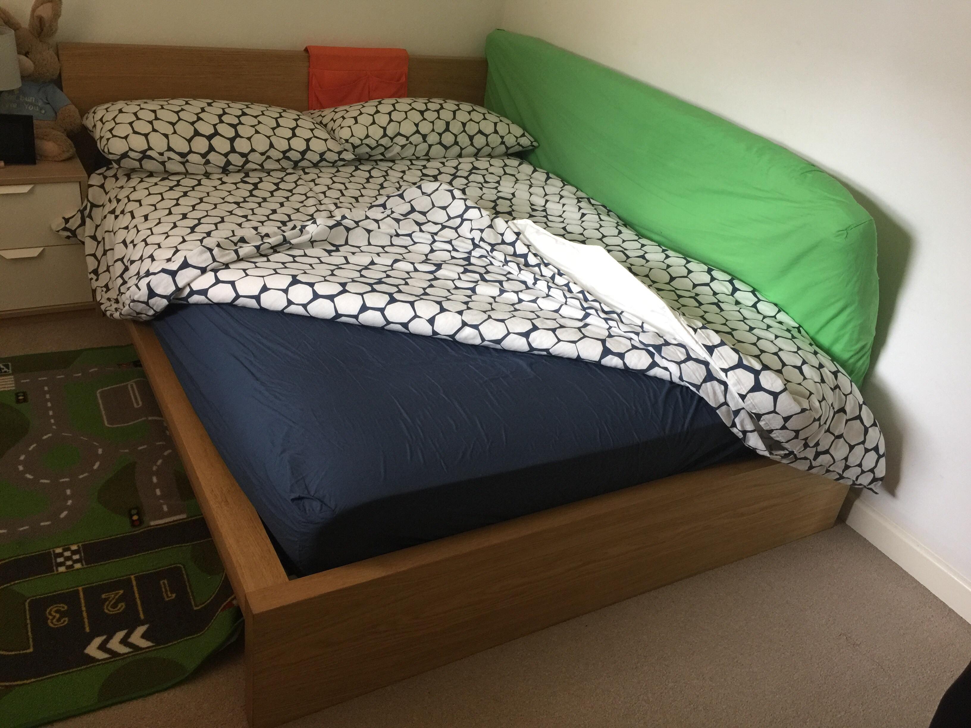 Ikea standard double MALM bed low height in KT12 WaltononThames für £