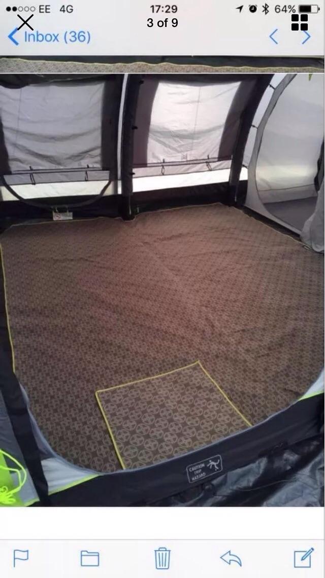 Airgo nimbus 8 inflatable tent, porch, carpet in YO26 York for £700.00