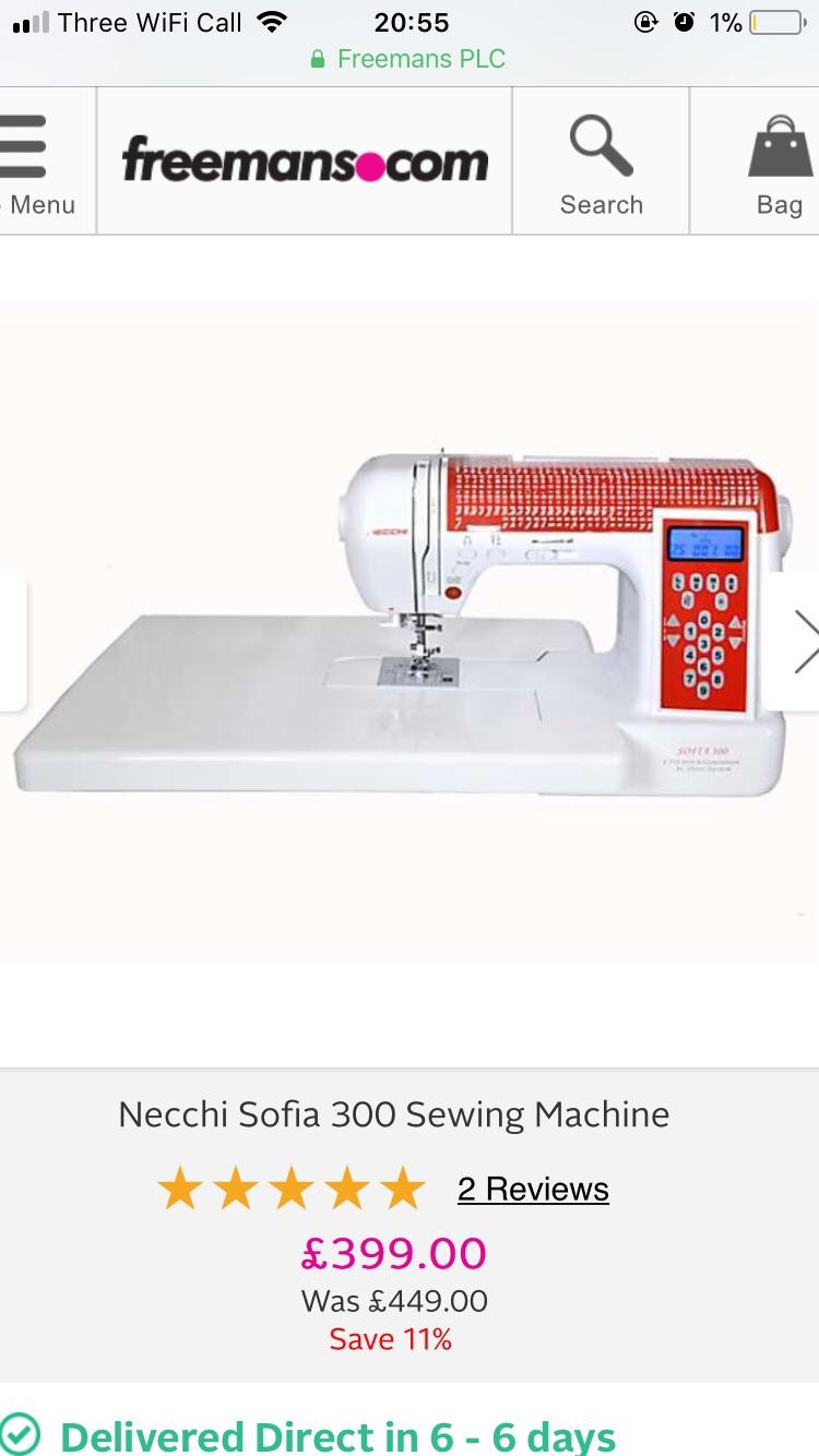 Necchi Sofia 300 sewing machine in OL16 Rochdale für 180,00 £ zum