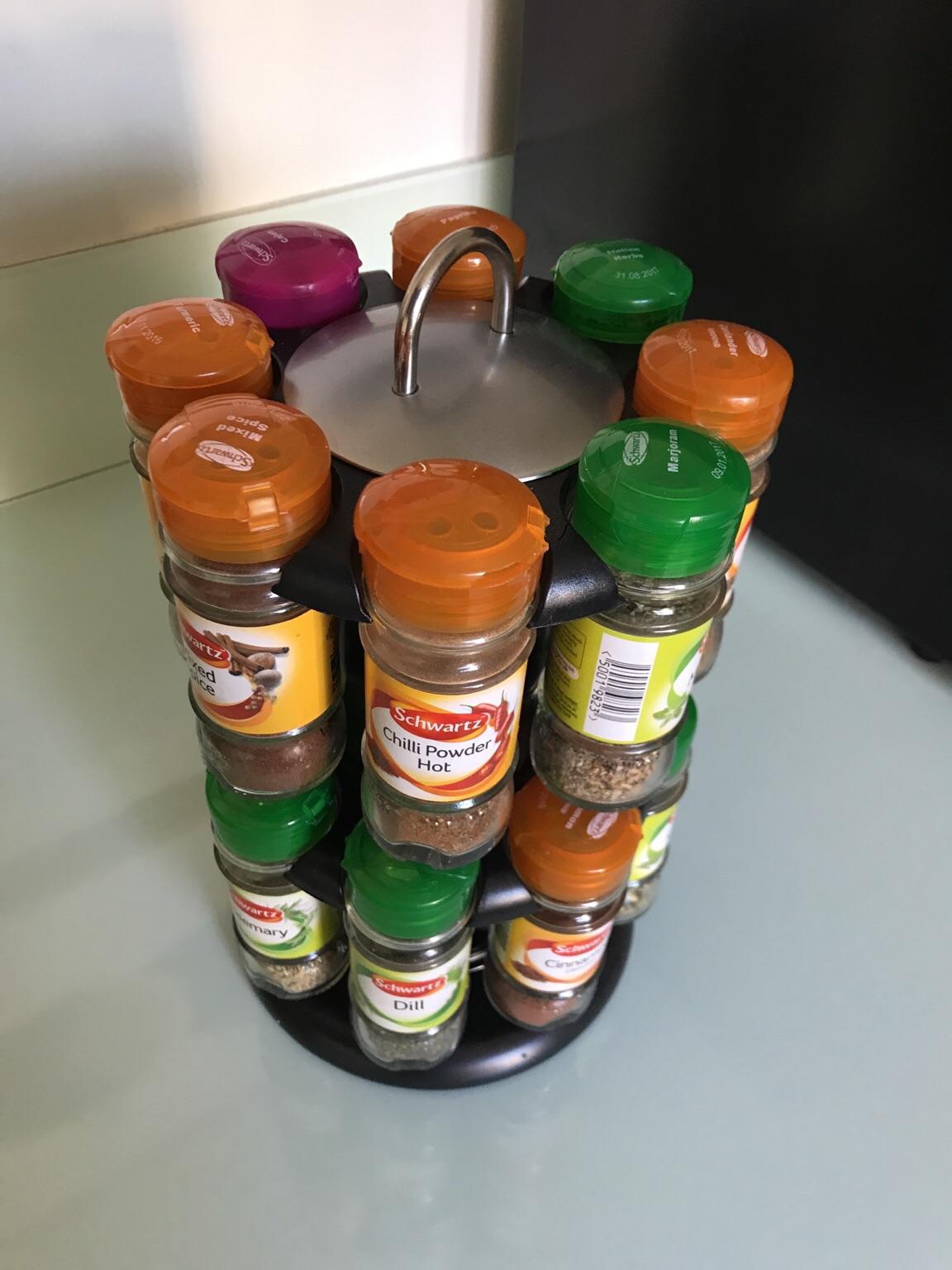 Rotating spice rack (Schwartz spices) in E1 Hamlets for £8.00 for sale