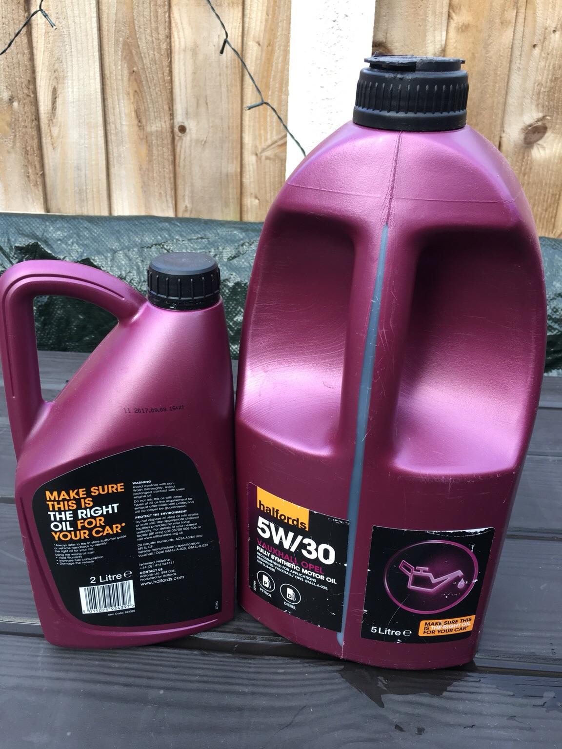 Halfords 5w/30 oil in Ashfield for £15.00 for sale Shpock