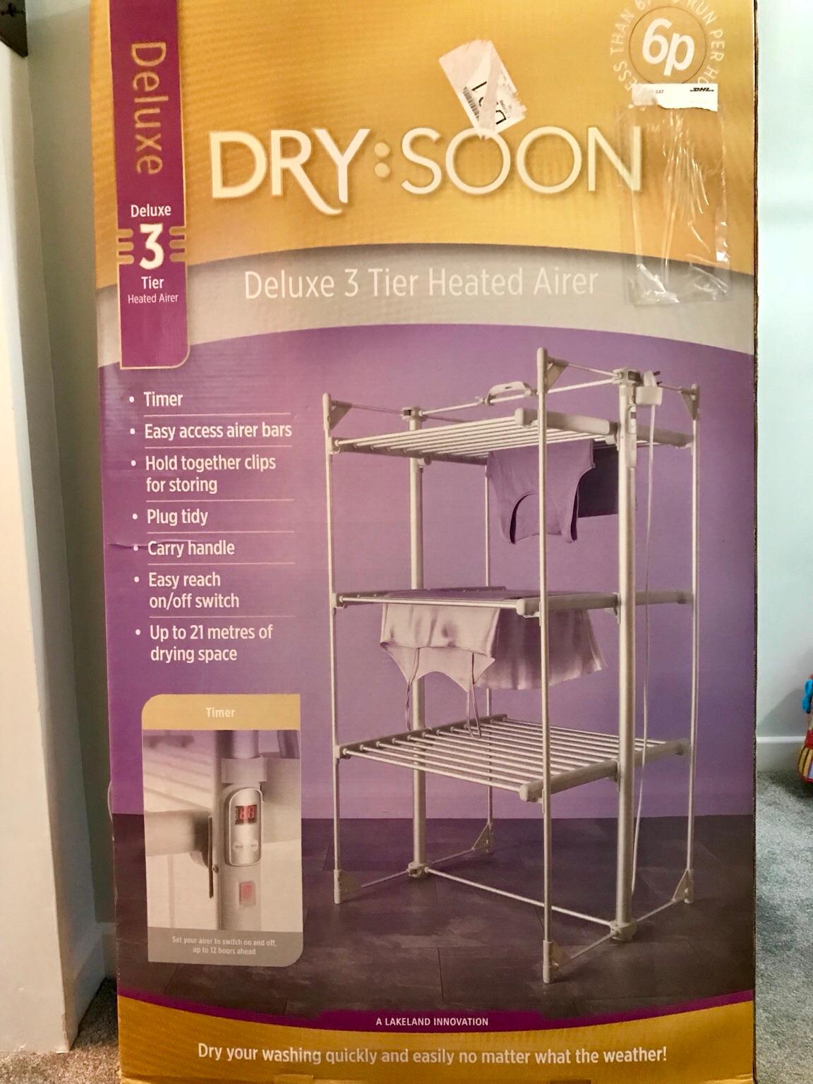 Lakeland Dry Soon Deluxe 3Tier Heated Airer in DA3 Dartford for £80.00