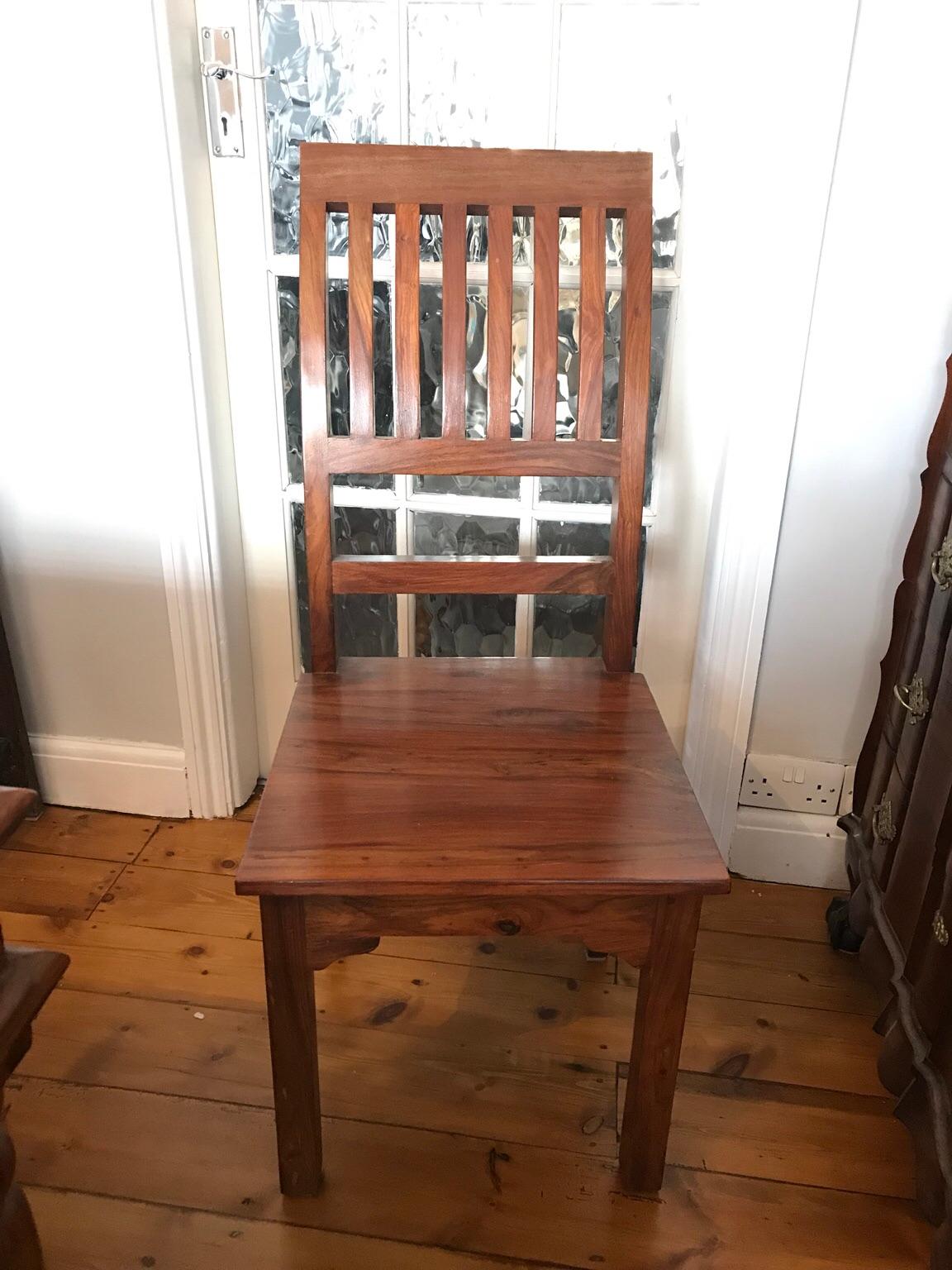Dining room table & 6 chairs in Sheesham wood in Reigate and Banstead