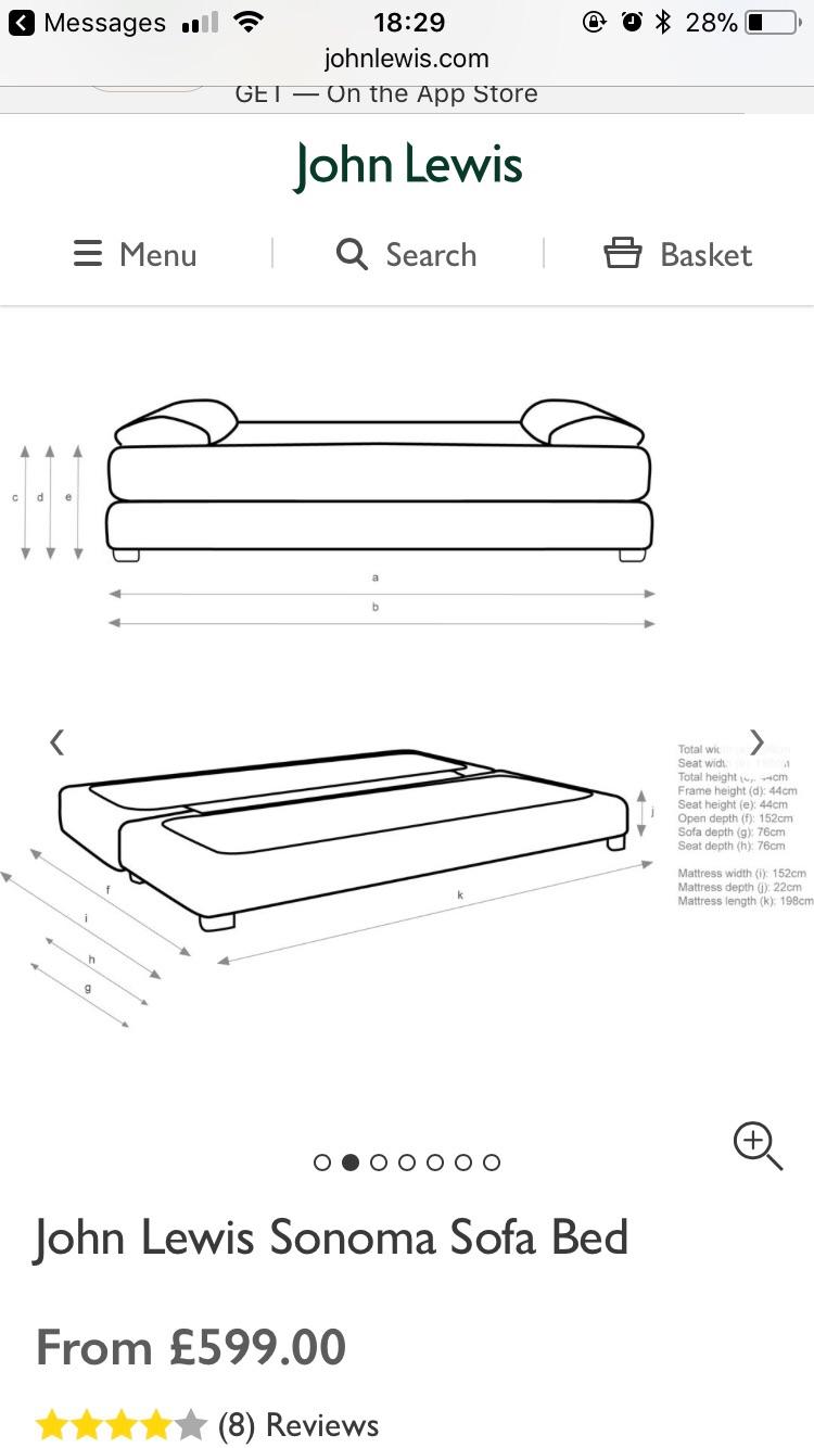 John Lewis Sonoma Sofa Bed in SE18 Greenwich for £200.00 for sale Shpock