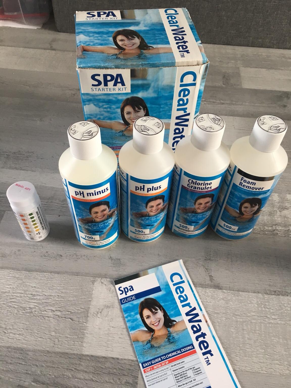 Lazy spa hot tub clear water starter kit in Bolsover for £15.00 for