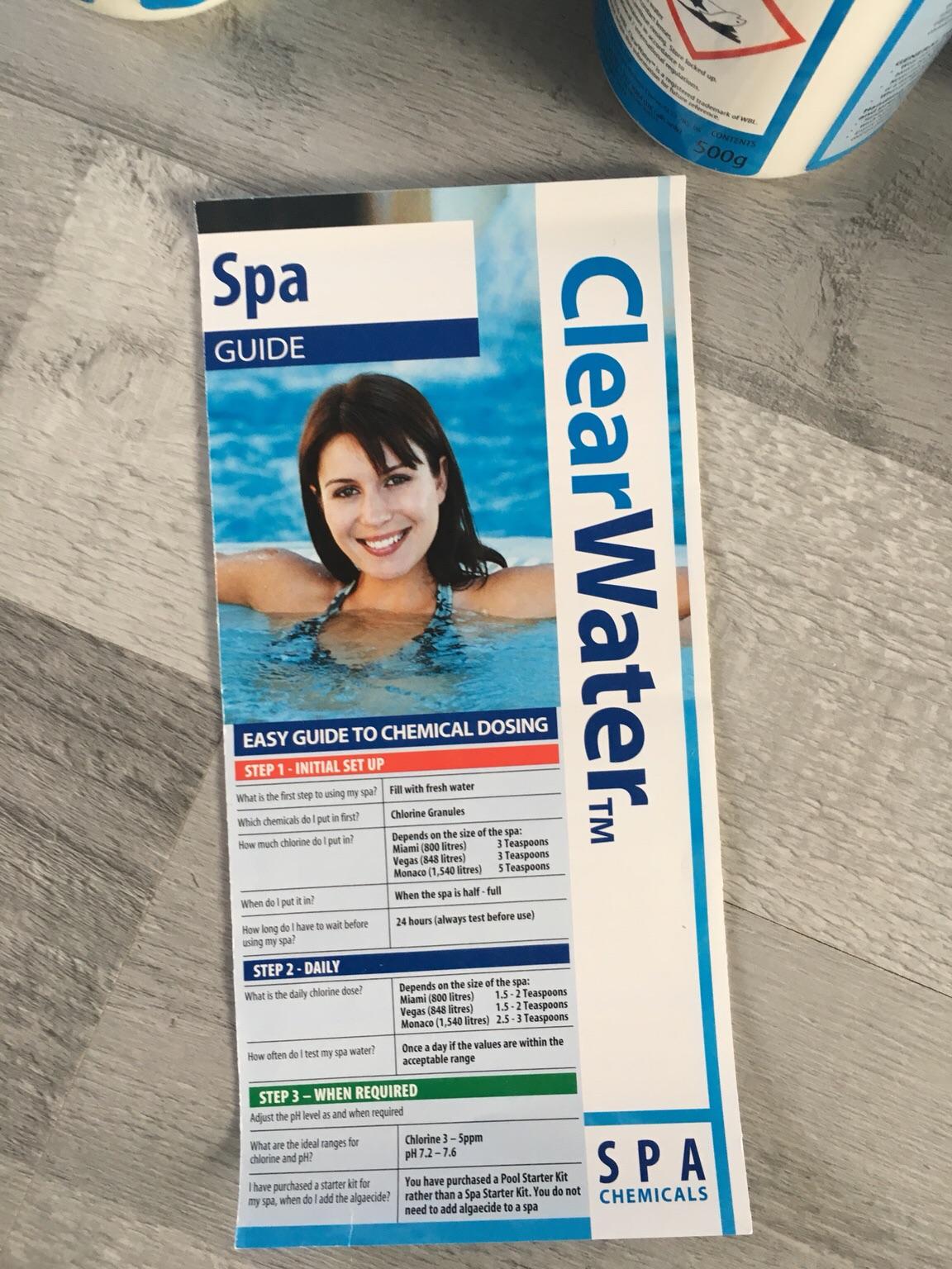Lazy spa hot tub clear water starter kit in Bolsover for £15.00 for