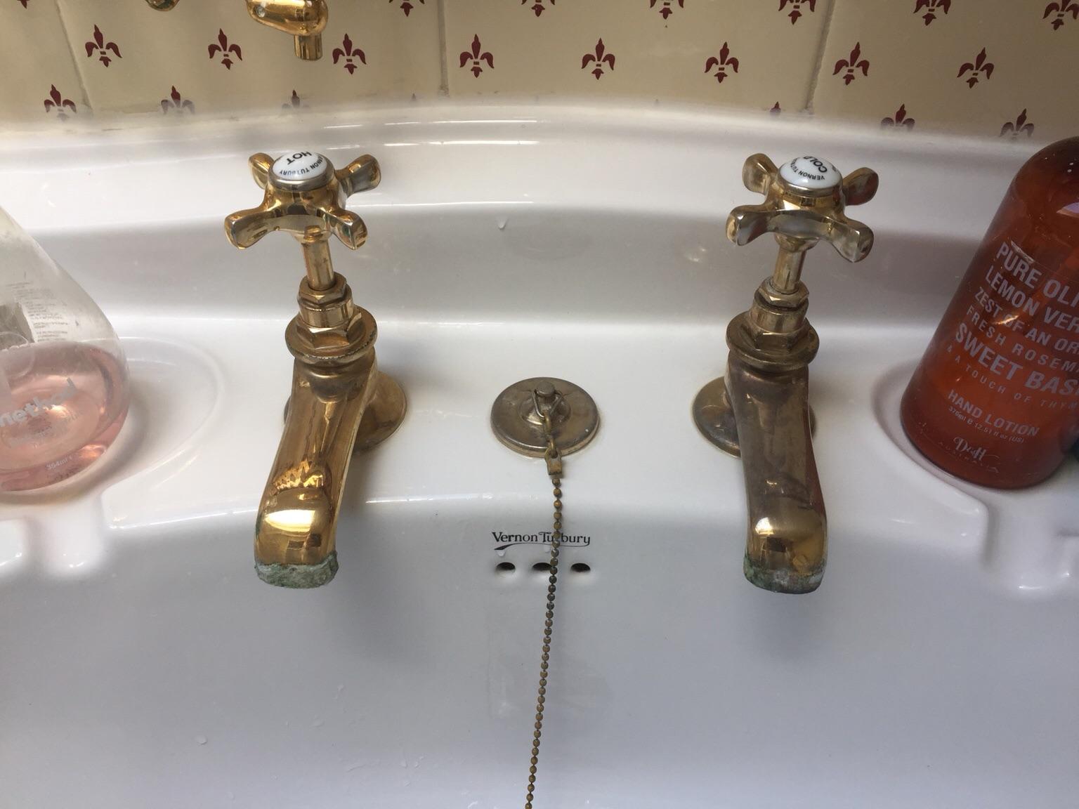 Quality Vernon Tutbury Solid Brass Basin Taps in CV13 Hinckley and
