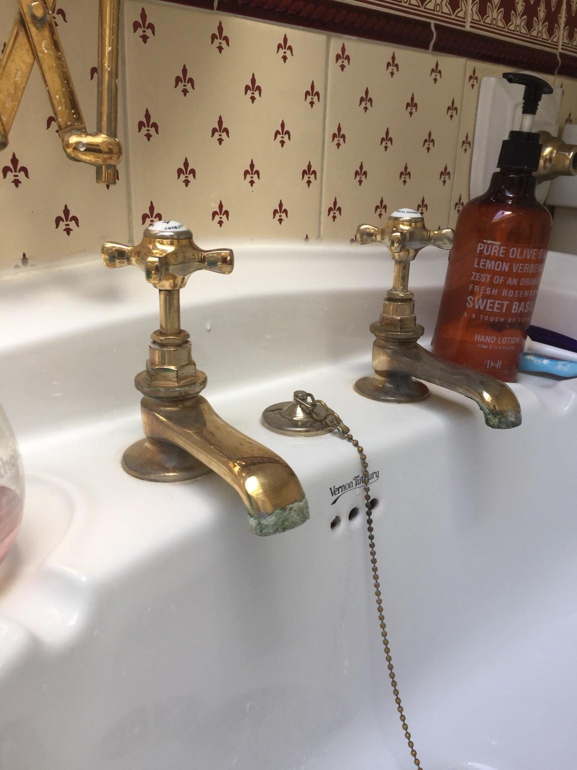 Quality Vernon Tutbury Solid Brass Basin Taps in CV13 Hinckley and