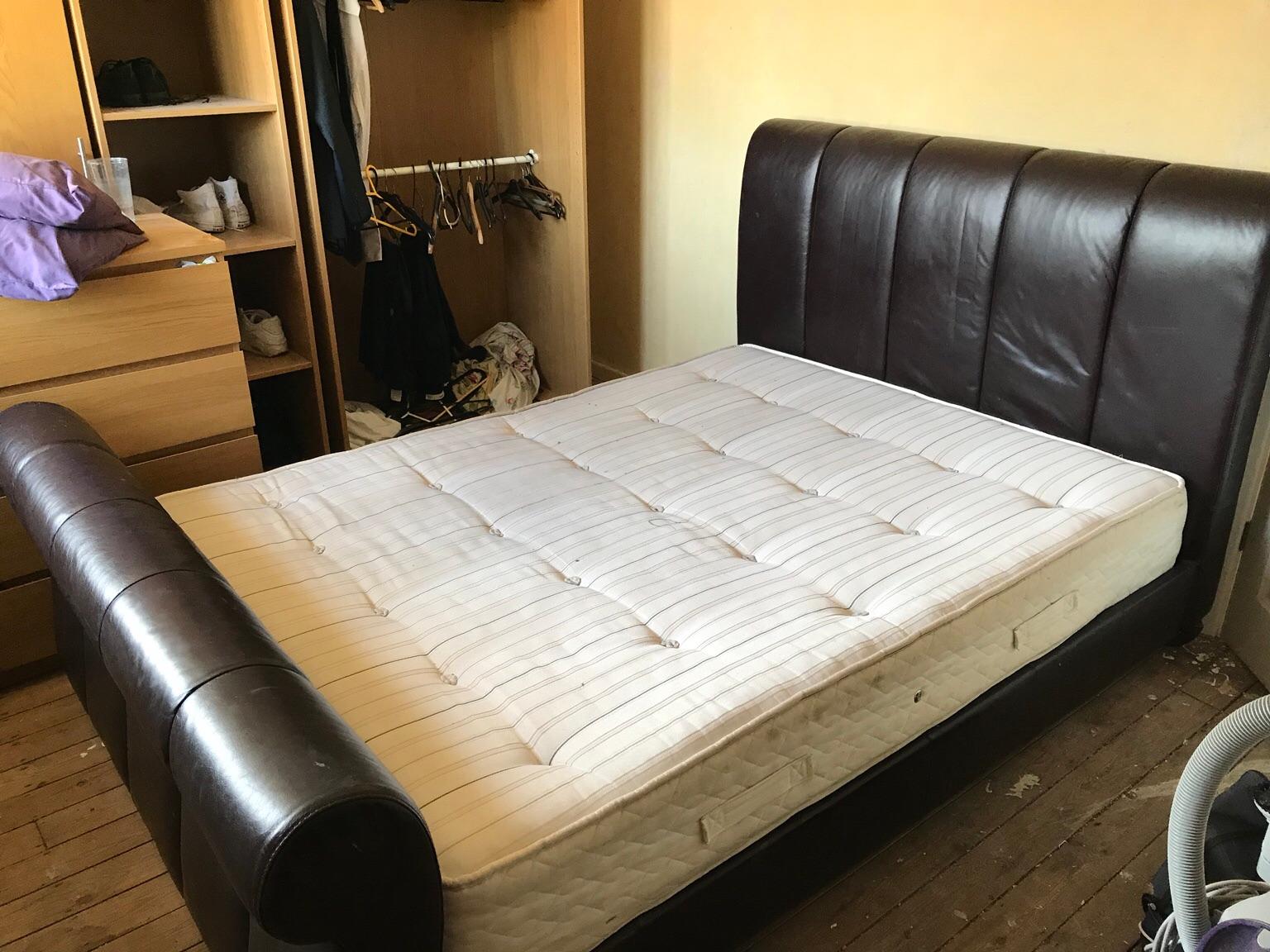 Faux leather king size bed in B63 Dudley for £60.00 for sale Shpock