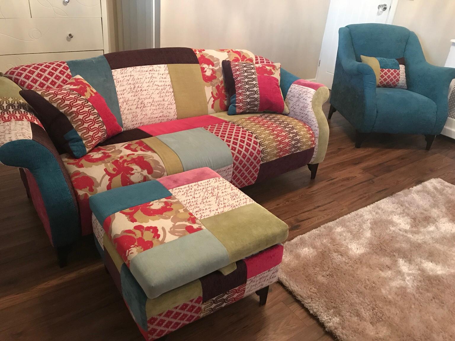Dfs patchwork sofa in M34 Tameside for £850.00 for sale Shpock