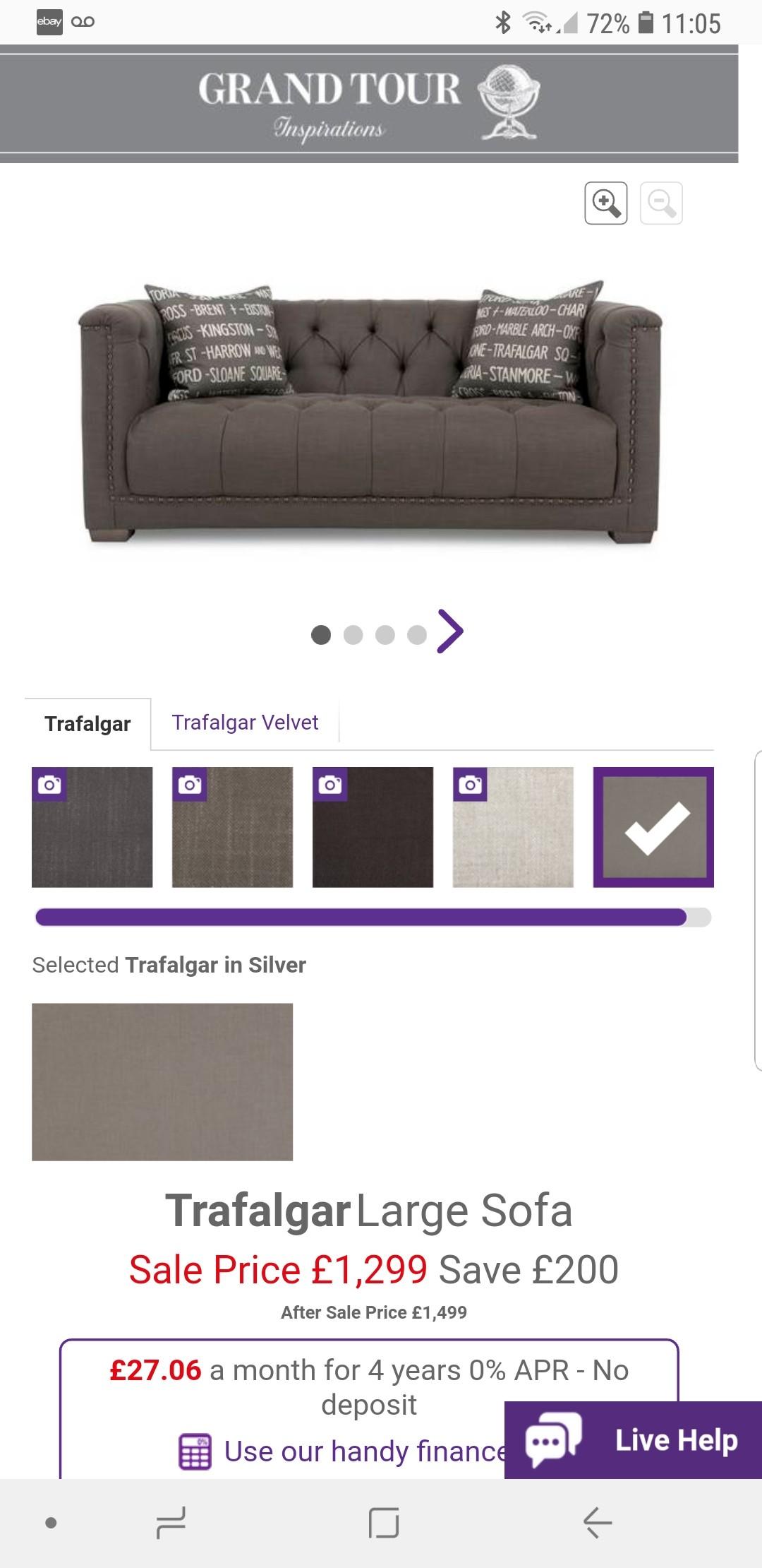 DFS Trafalgar Sofa & Large Footstool in PR3 Wyre for £550.00 for sale