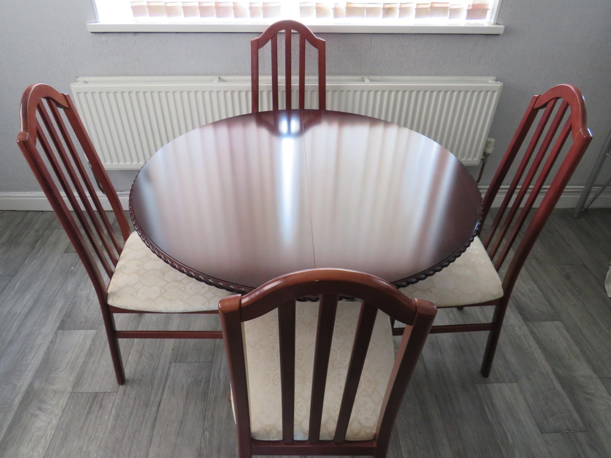 Solid Wood Extendable Dining Table and Chairs in Doncaster for £100.00 for sale Shpock