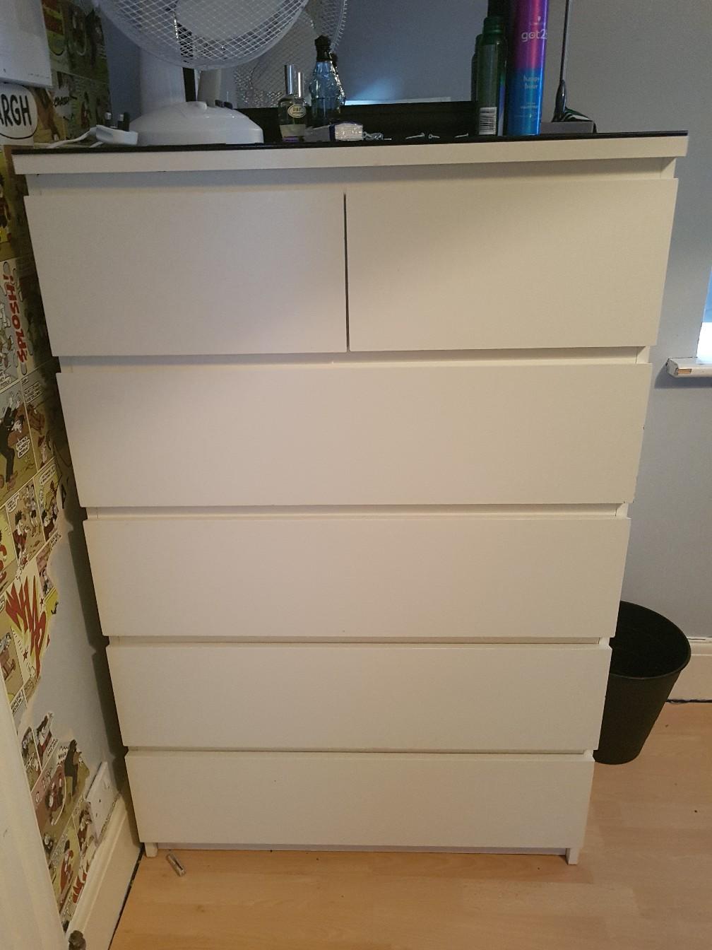 Ikea Malm drawers with glass top in SS9 Sea für 50,00 £ zum Verkauf