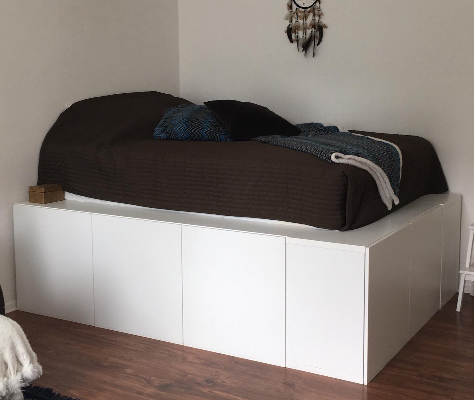 Säng Som Fälls Upp Mot Väggen Vita Ikea skåp in 14346 Vårby for SEK 2,000.00 for sale Shpock